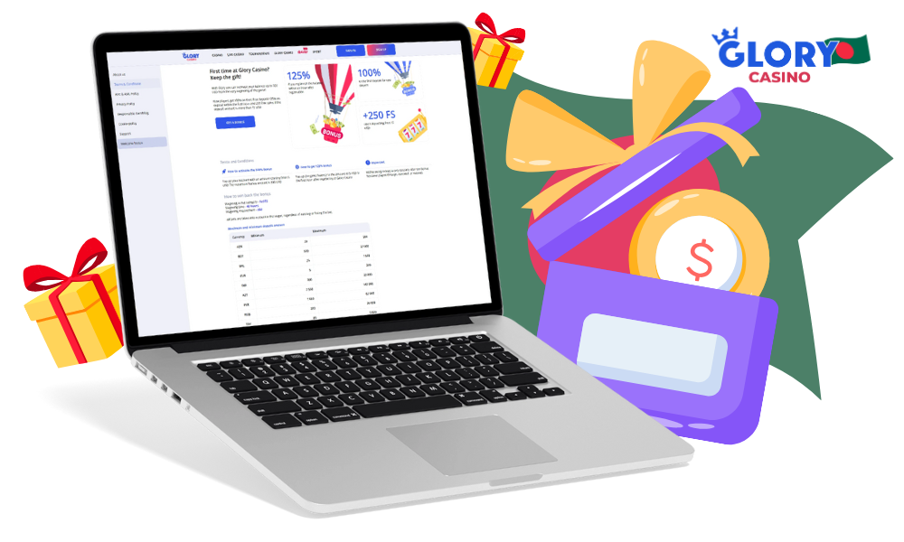 What bonuses does Glory Casino offer its players
